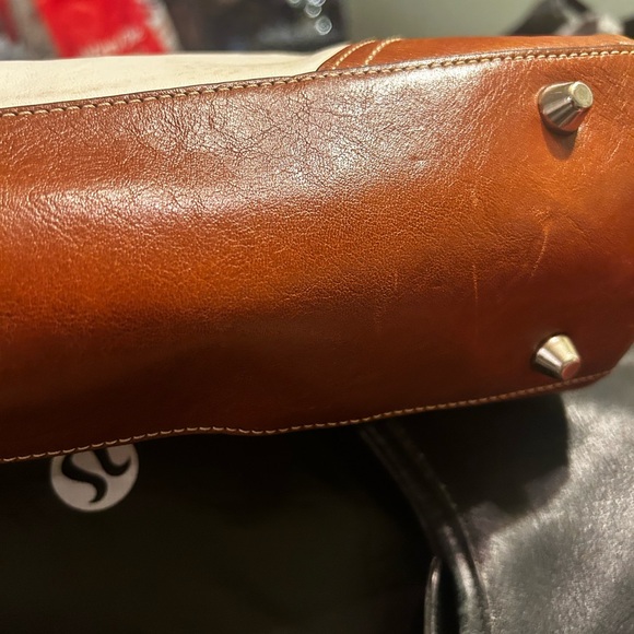 Vintage*COACH-A0851- F 11200 HAMPTON WHITE & BROWN LEATHER HANDBAG PURSE SATCHEL - Picture 8 of 8